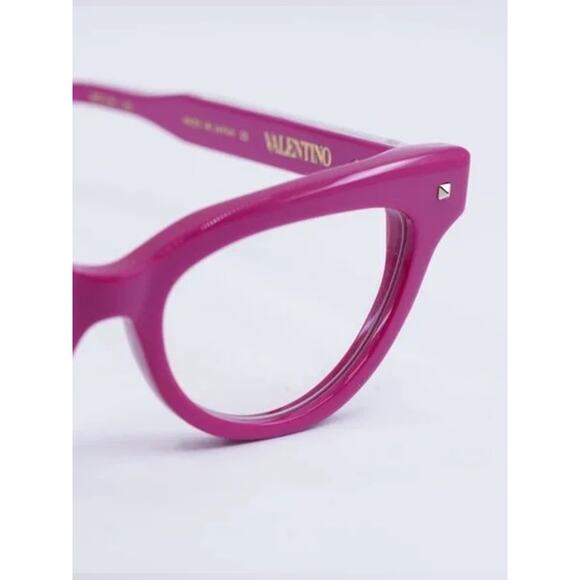 NEW!! Valentino Hot Pink Cat-Eye Women\'s Eyeglass Frames - Authentic main image 4